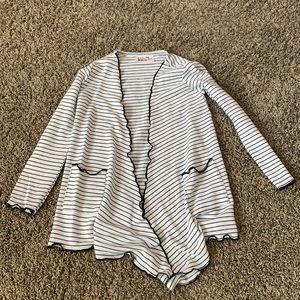 Dot dot smile white black stripes size 3/4 sweater